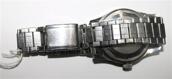 A gentlemans rare 1960s stainless steel Zenith S.58 military? wrist watch,